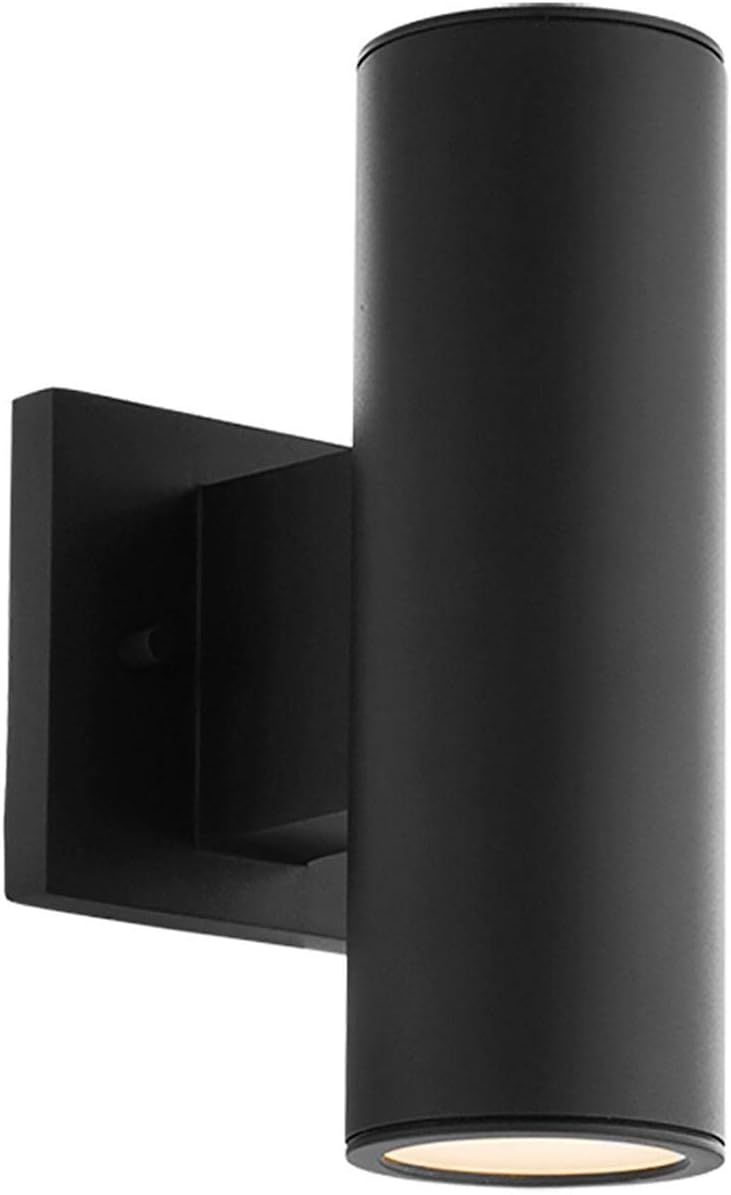 Black Acrylic Double LED Outdoor Wall Sconce