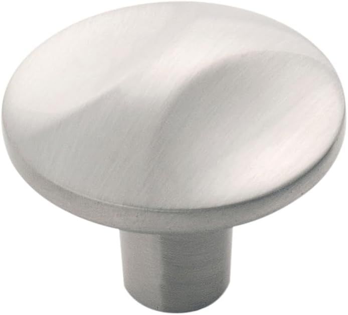 Satin Nickel Round Modern Cabinet Knob 10-Pack