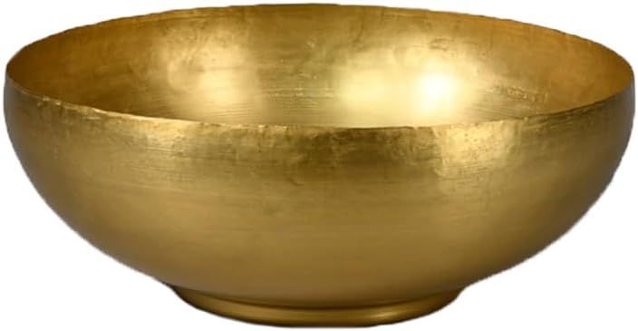 Antique Brass Decorative Bowl for Floating Candles and Flowers