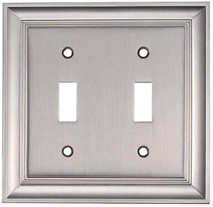 Cosgrove Satin Nickel 2-Gang Double Toggle Wall Plate