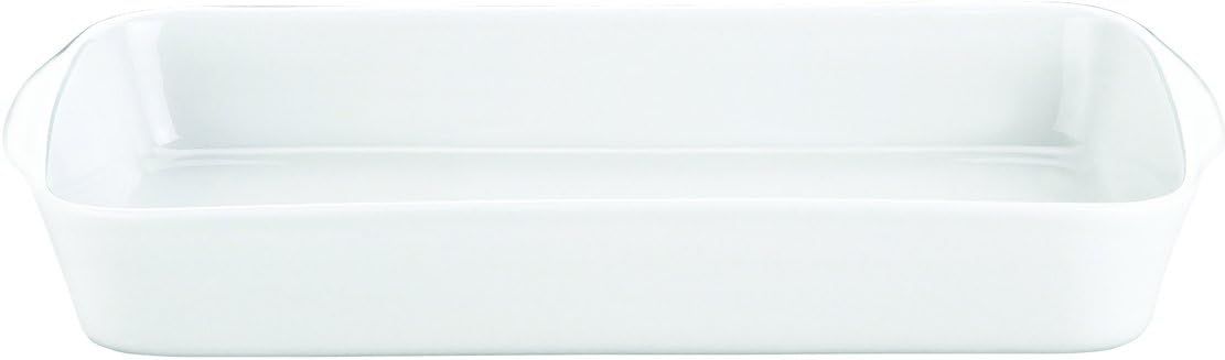 White 9.5" Porcelain Rectangular Baker