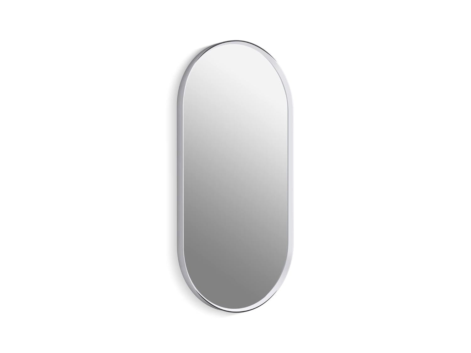 Essential 36" x 18" Polished Chrome Capsule Bathroom Vanity Mirror