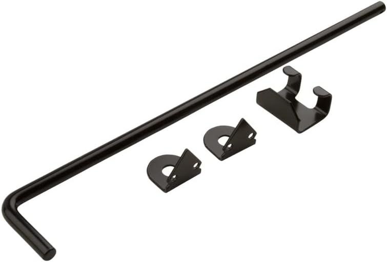 Black Steel Cane Bolt for Heavy Wood Gates