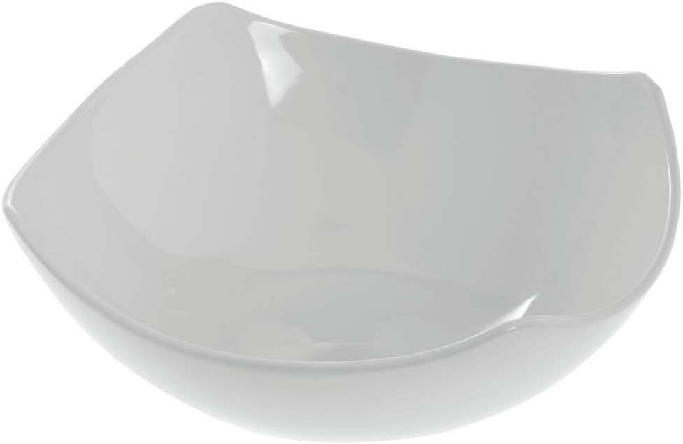 White Ceramic Irregular Shaped All-Purpose Serving Bowl