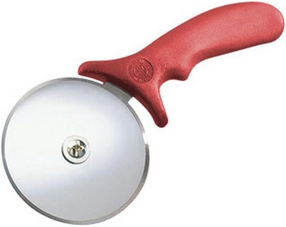 4" Stainless Steel Pizza Cutter with Red Plastic Handle