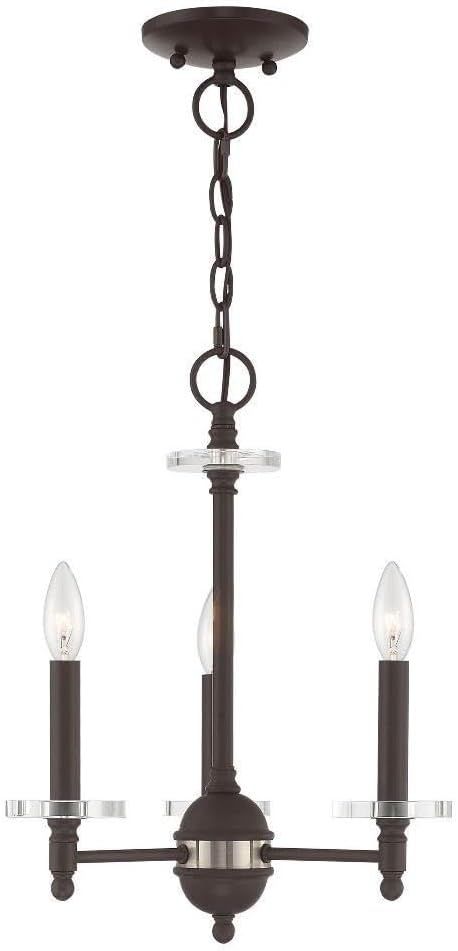 Bancroft Antique Brass Mini Chandelier with Clear Crystal Accents