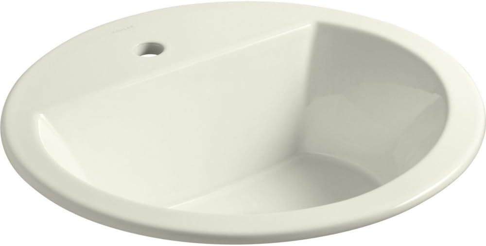 Bryant Biscuit Ceramic Oval Drop-In Bathroom Sink