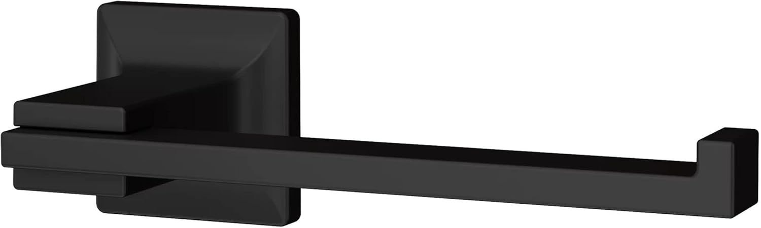 Matte Black Modern Metal Bathroom Towel Holder