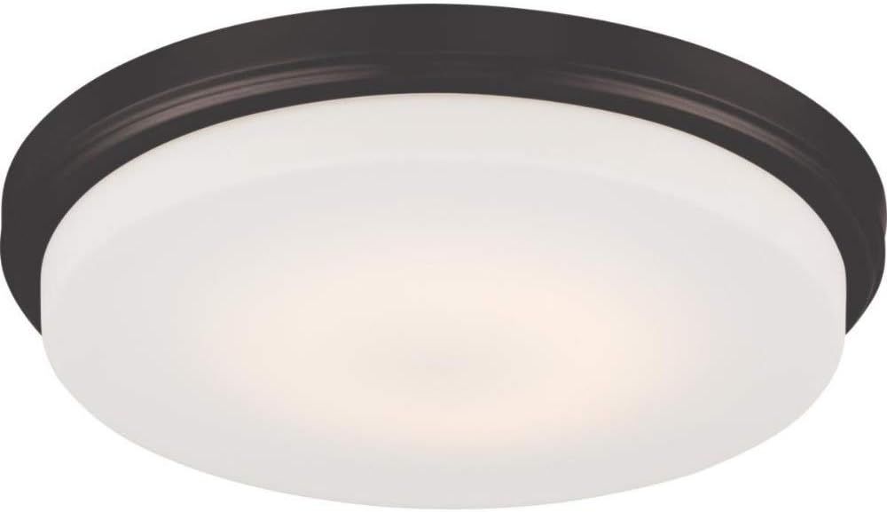 Bronze Brushed Nickel 13" LED Indoor/Outdoor Flush Mount Bowl Light