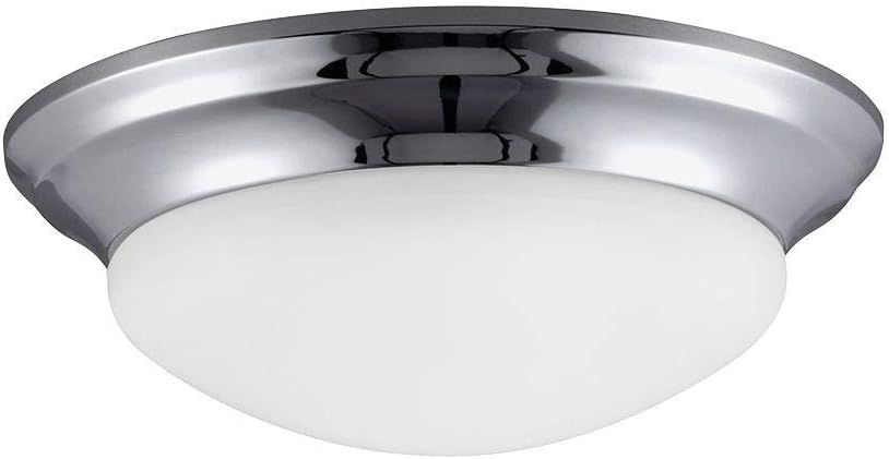 Nash Contemporary Chrome Glass Flush Mount Ceiling Light