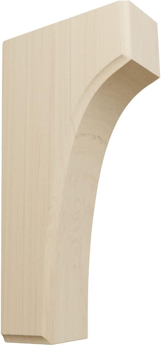 Clarksville Natural Rubberwood Decorative Corbel, 1.75"W x 4"D x 8"H