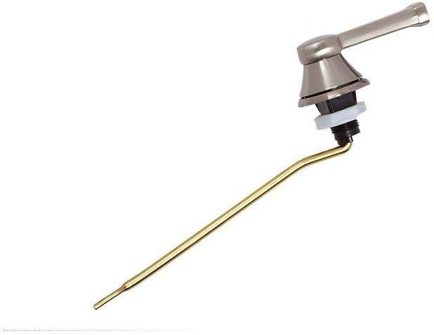 Brushed Nickel Right-Hand Trip Lever with Brass Arm