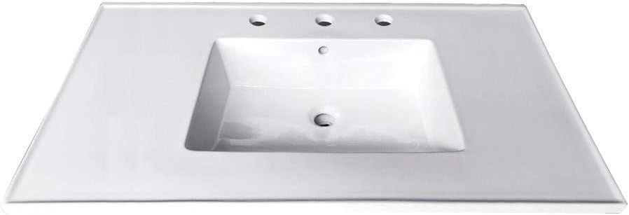 White Ceramic 31-Inch Vanity Sink Top