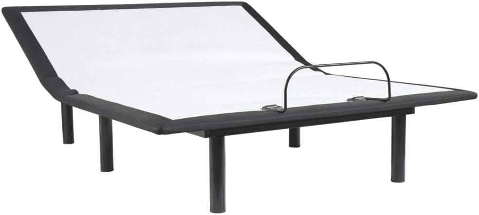 King Adjustable White Metal Bed Base with Remote