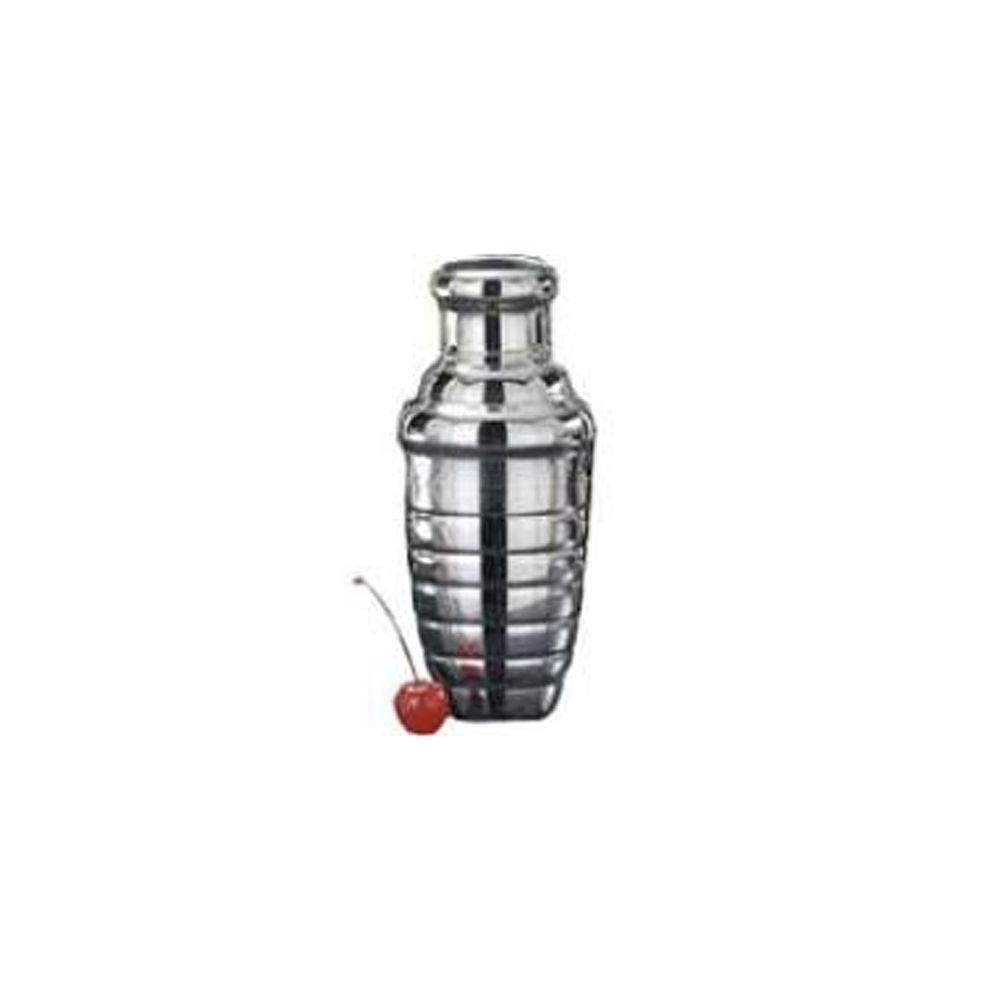 Beehive Silver Stainless Steel Cocktail Shaker Set with Jigger