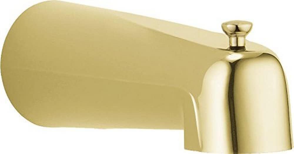 Polished Brass Wall Mounted Tub Spout with Diverter