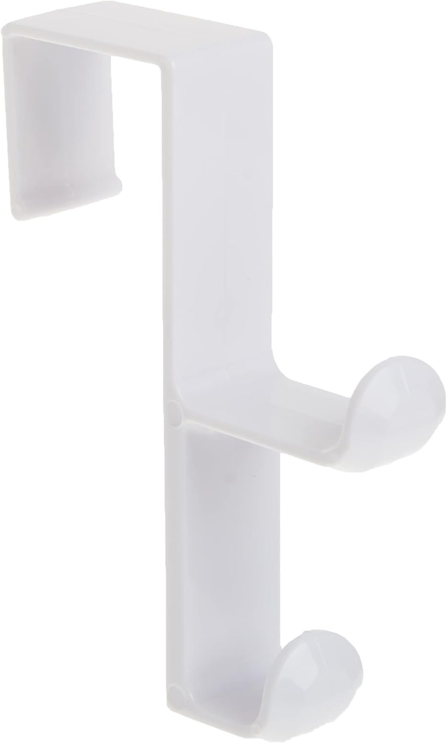 White Plastic Over-the-Door Double Hook Organizer