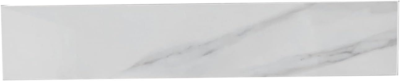 22" White Marble Vanity Top Side Splash with Veins