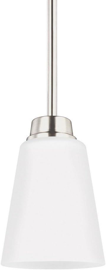 Kerrville 6'' Mini-Pendant in Brushed Nickel with Satin Etched Glass