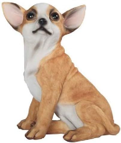 7-Inch Brown and White Chihuahua Dog Figurine