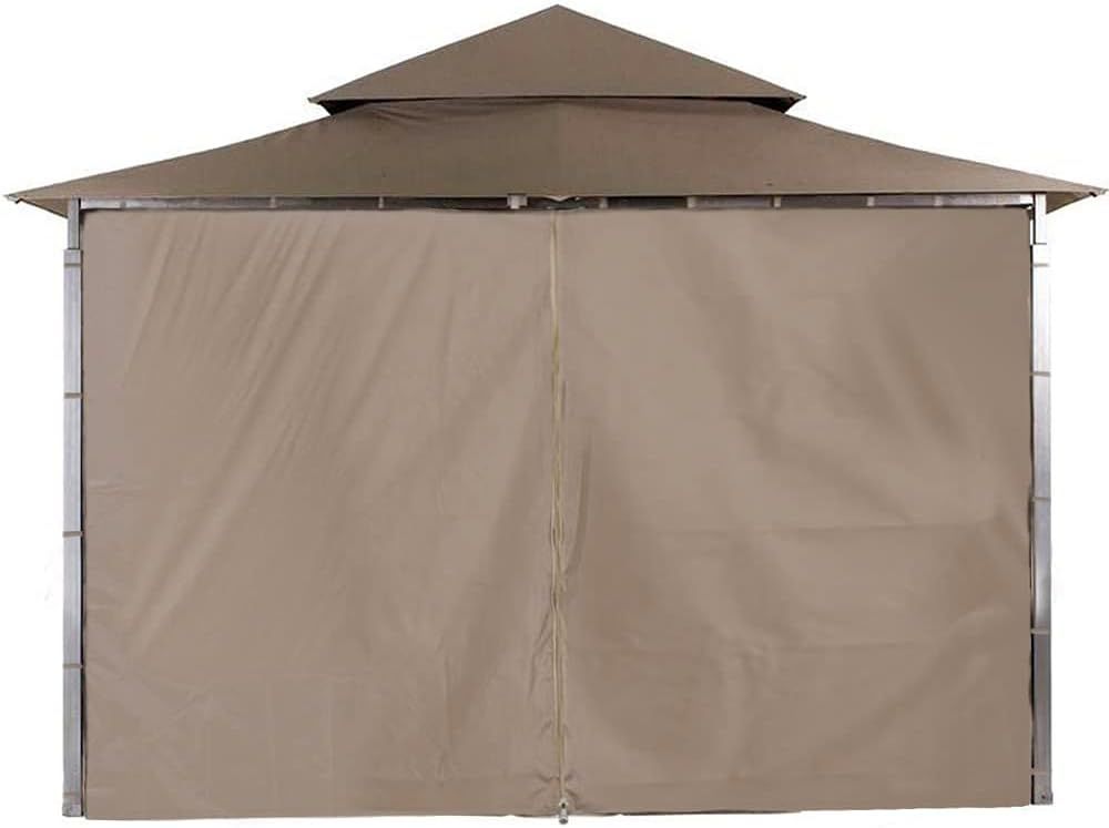 Beige Polyester UV-Blocking Square Gazebo Privacy Wall Panel