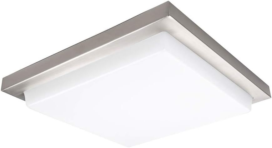 Metro 12" Square LED Flush Mount in Brushed Nickel