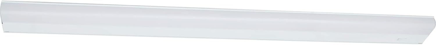 White Metal LED Undercabinet Light with Polycarbonate Diffuser