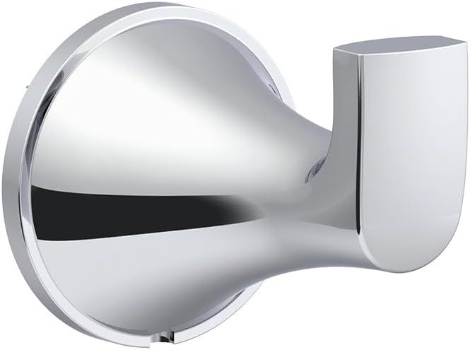 Polished Chrome Wall Mounted J-Hook Robe Hook