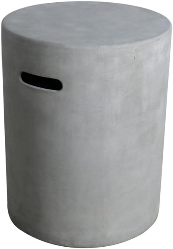 Light Gray Concrete Propane Tank Cover and Side Table