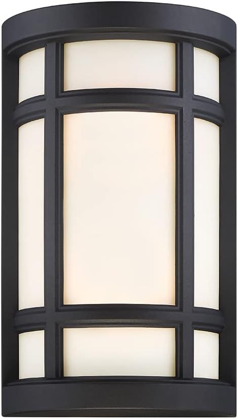 Matte Black Opal Glass 13" Wall Sconce