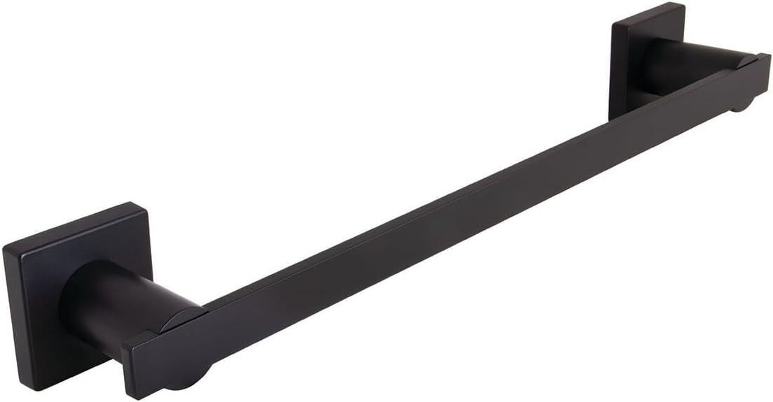 Matte Black Modern Wall Mounted Towel Bar