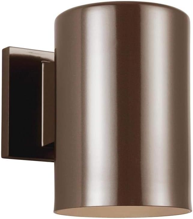 Bronze Cylinder Direct Wired Outdoor Wall Lantern