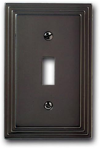 Satin Nickel Cast Metal Single Toggle Wallplate