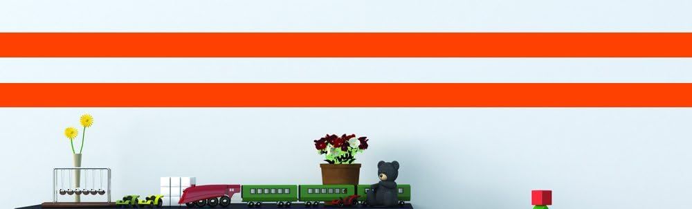Orange Self-Adhesive Simple Stripe Wall Decoration