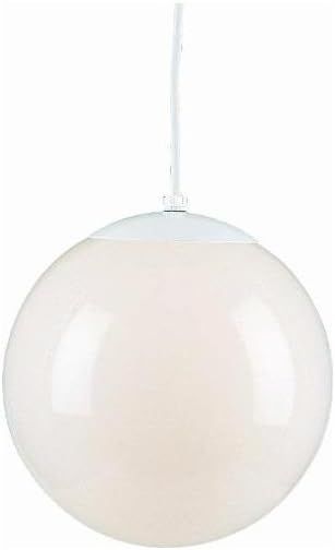 White Opal Glass 12" Globe Pendant Light