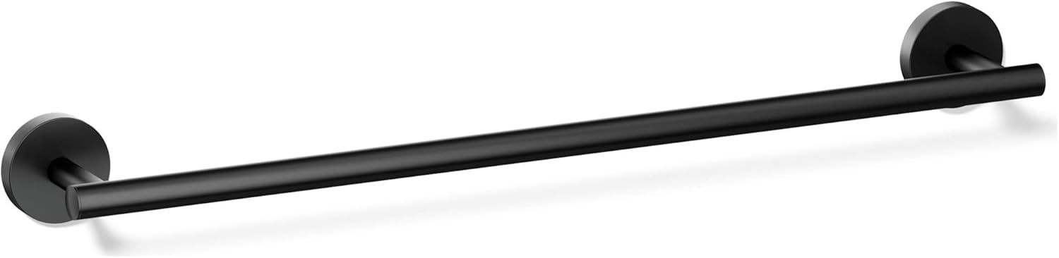 Matte Black 18" Wall Mounted Minimalist Towel Bar