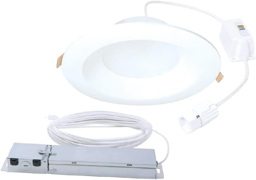 White Aluminum 6-Inch Canless LED Downlight Kit