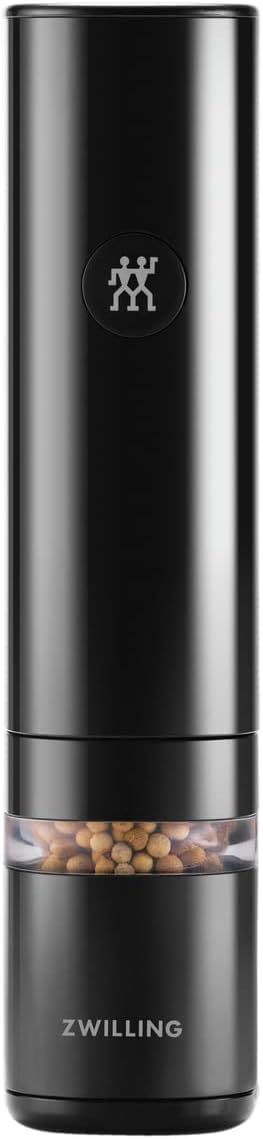 Black Matte Electric Salt and Pepper Mill with Ceramic Grinder