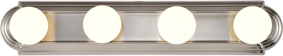 Brushed Nickel 24-Inch Four Light Vanity Strip