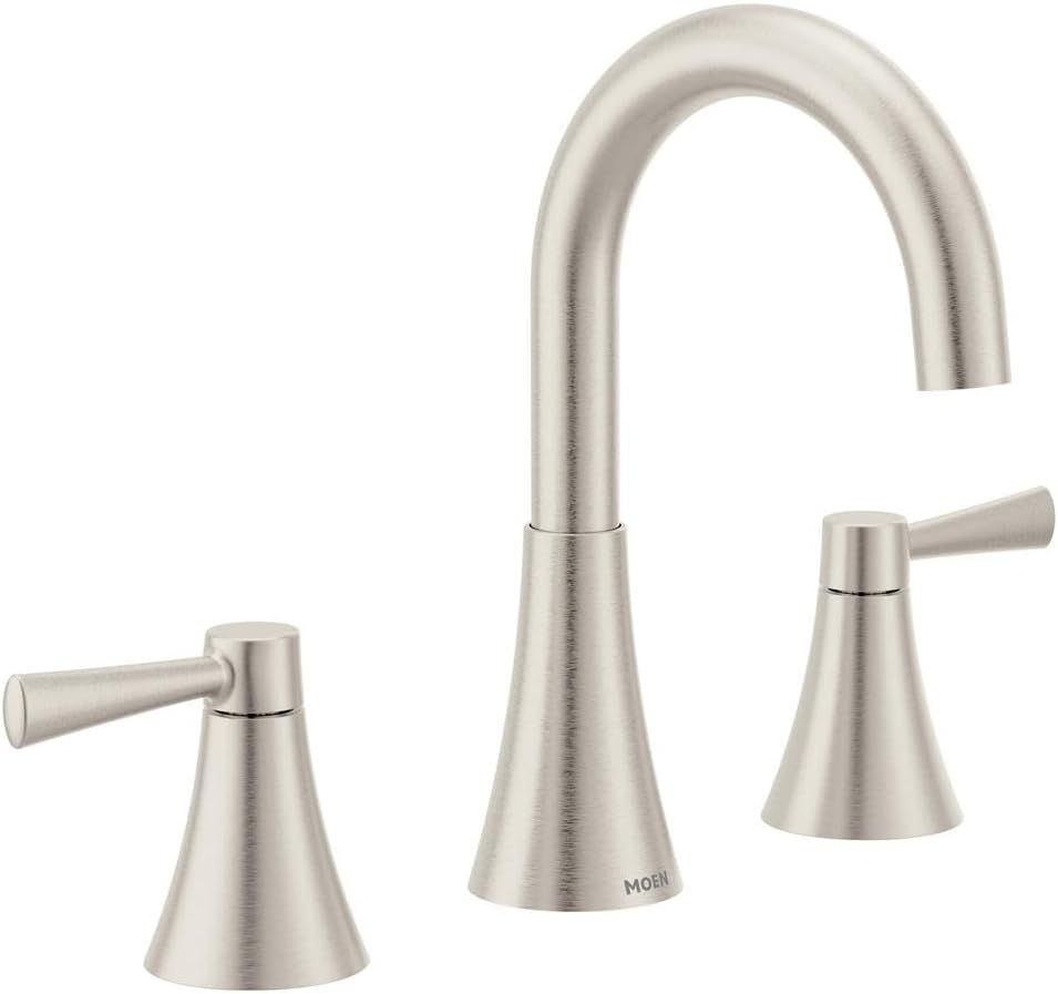 Ronan Spot Resist Brushed Nickel Two-Handle Widespread Bathroom Faucet