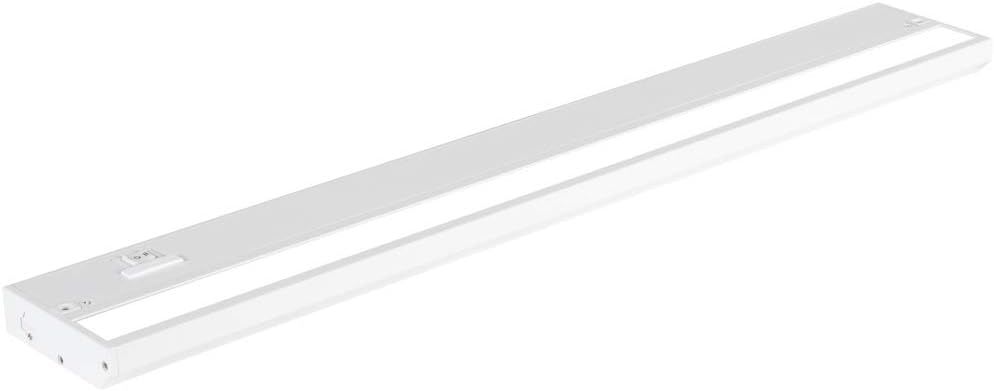 24-Inch White LED Under Cabinet Light with Adjustable Color Temperature