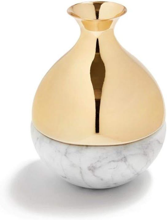 Gold and Marble Bud Shaped Table Vase