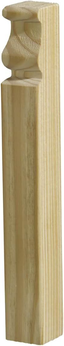 Natural Hardwood Rectangular Prism Baseboard Moulding Block