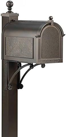 Deluxe French Bronze Aluminum Mailbox with Side Plaques