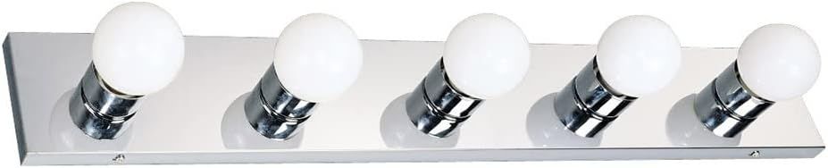 Polished Chrome 5-Light Dimmable Vanity Fixture