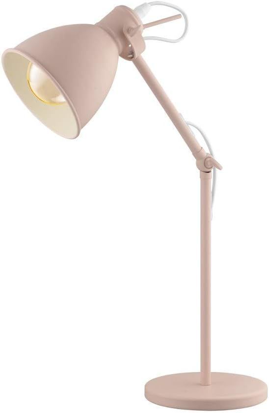 Pastel Apricot Adjustable Kids Desk Lamp with Adjustable Arm
