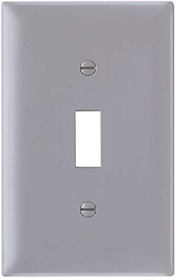 Gray Matte 1-Gang Toggle Switch Wall Plate