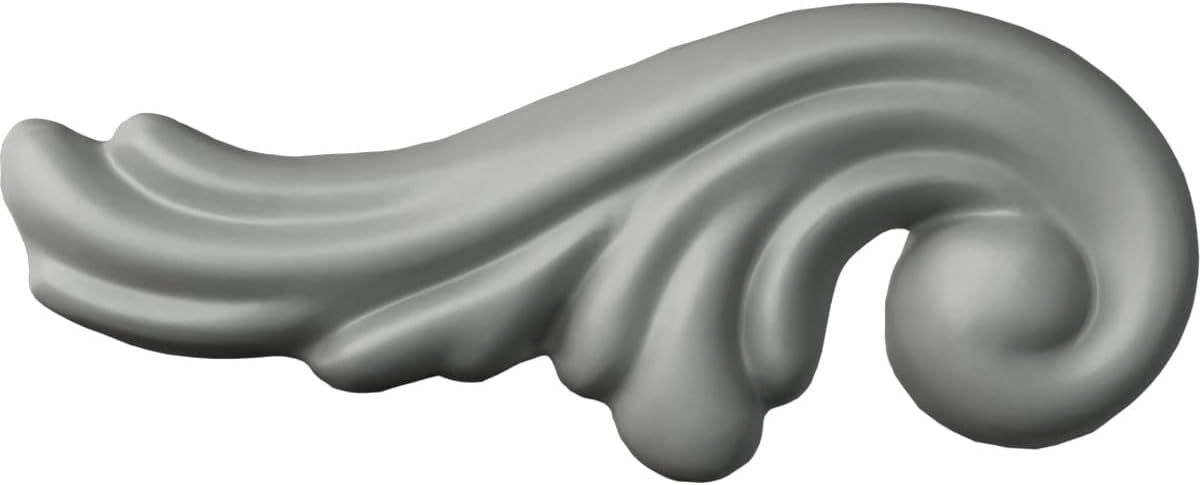 Primed Polyurethane Leaf Scroll Applique for Wall Trim