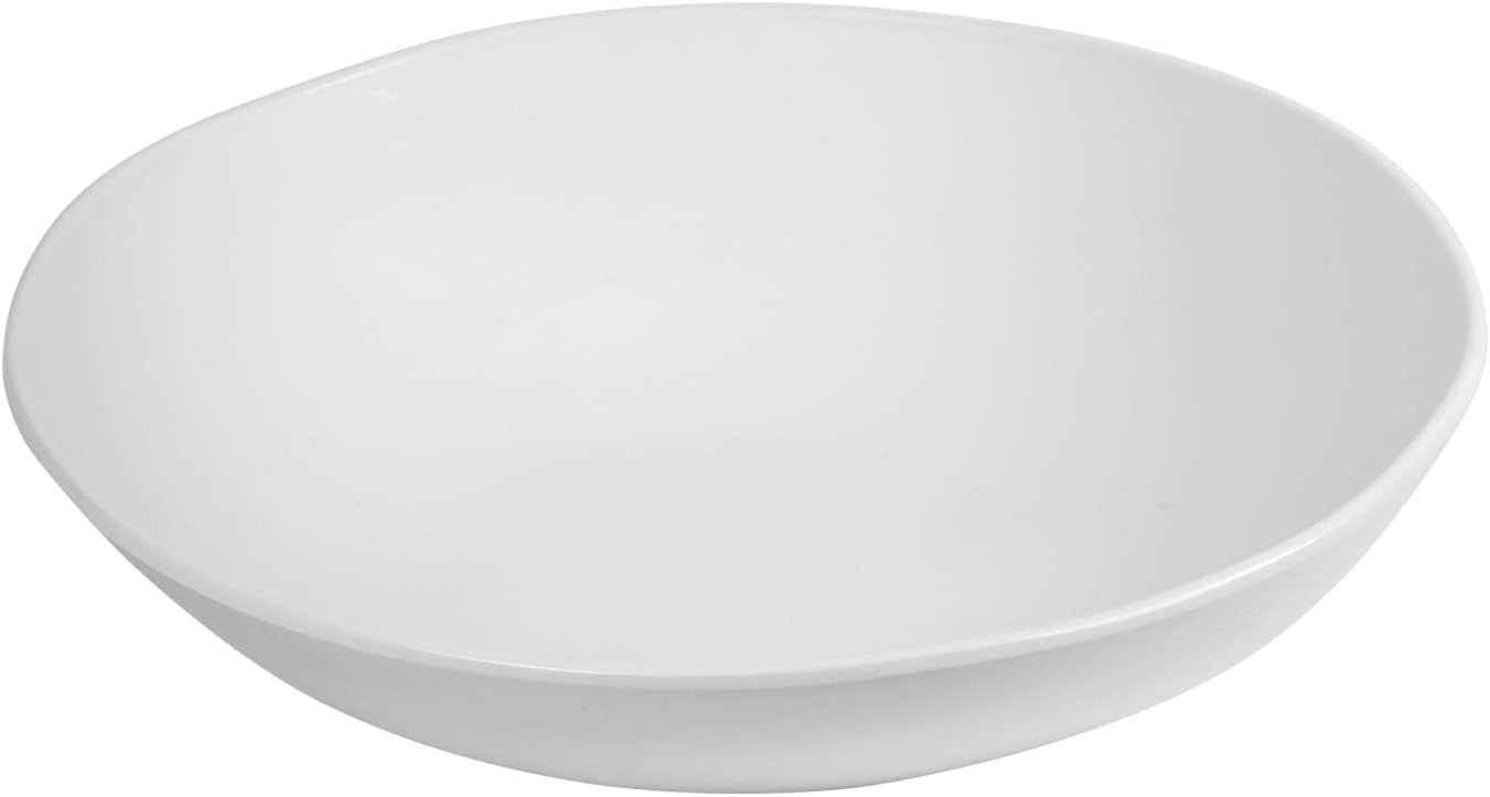 White Matte Melamine 12" Coupe Serve Bowl