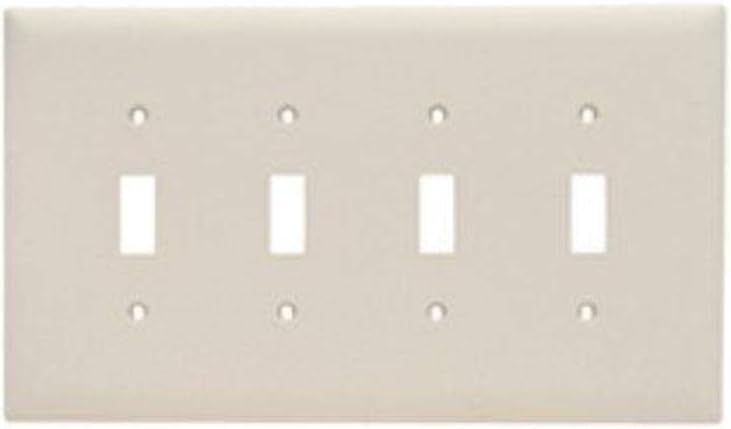 Light Almond 4-Gang Jumbo Nylon Wall Plate